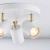Plafon metalowy biało-złoty 3-punktowy 59932 z serii Gull - Endon Lighting