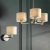 Lampa wisząca 3-punktowa biała z tkaniny i metalu 60256 z serii DALEY - Endon Lighting