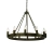 Lampa wisząca metalowa brązowa okrągła 12-punktowa 61026 z serii Chevalier - Endon Lighting