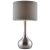 Lampa stołowa srebrna metalowa z szarym abażurem 61192 z serii Piccadilly - Endon Lighting