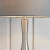 Lampa stołowa srebrna metalowa z szarym abażurem 61192 z serii Piccadilly - Endon Lighting