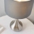 Lampa stołowa srebrna metalowa z szarym abażurem 61192 z serii Piccadilly - Endon Lighting
