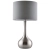 Lampa stołowa srebrna metalowa z szarym abażurem 61192 z serii Piccadilly - Endon Lighting