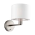 Kinkiet metalowy srebrny z białym abażurem 61608 z serii Daley - Endon Lighting