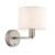Kinkiet metalowy srebrny z białym abażurem 61608 z serii Daley - Endon Lighting