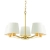 Lampa wisząca 5-punktowa złota z białymi abażurami 67734 z serii Harvey - Endon Lighting