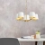 Lampa wisząca 5-punktowa złota z białymi abażurami 67734 z serii Harvey - Endon Lighting