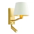 Kinkiet złoty metalowy z białym abażurem 69092 z serii Harvey - Endon Lighting