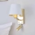 Kinkiet złoty metalowy z białym abażurem 69092 z serii Harvey - Endon Lighting