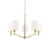 Lampa wisząca mosiężna 5-punktowa z białymi abażurami 70245 z serii Ortona - Endon Lighting