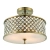 Plafon mosiężny okrągły z kryształami 3-punktowy 70558 z serii Hudson - Endon Lighting