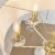 Lampa wisząca złota z białym abażurem 6-punktowa 70561 z serii NIXON - Endon Lighting