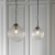 Lampa wisząca szklana kula mosiężna 35cm 71124 z serii BRYDON - Endon Lighting
