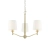 Lampa wisząca mosiężna 3-punktowa z białymi abażurami 73411 z serii ORTONA - Endon Lighting