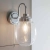 Kinkiet łazienkowy chromowany szklany z włącznikiem 76304 z serii Hampton - Endon Lighting