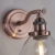 Kinkiet miedziany metalowy ze szklanym kloszem 76334 z serii Hansen - Endon Lighting