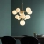 Lampa wisząca złota 11-punktowa z białymi kulami 76500 z serii OSCAR - Endon Lighting