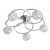 Plafon chromowany 5-punktowy z kryształowymi kloszami 76595 z serii Talia - Endon Lighting