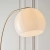 Lampa podłogowa złota łukowa z kulistym kloszem 76613 z serii Otto - Endon Lighting