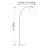 Lampa podłogowa złota łukowa z kulistym kloszem 76613 z serii Otto - Endon Lighting