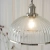 Lampa wisząca szklana prążkowana srebrna 30cm 76713 z serii HANSEN - Endon Lighting