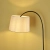 Lampa podłogowa czarna metalowa z szarym abażurem 78163 z serii Carlson - Endon Lighting