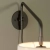 Kinkiet metalowy czarny z szarym abażurem 79500 z serii Carlson - Endon Lighting