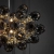 Lampa wisząca metalowa czarna 8-punktowa 72cm 80124 z serii Infinity - Endon Lighting