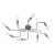 Lampa sufitowa metalowa srebrno-miedziana 8-punktowa 81610 z serii Hal - Endon Lighting