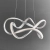 Lampa wisząca LED biała metalowa spiralna 63cm 81893 z serii SYNERGY - Endon Lighting