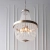 Lampa wisząca złota metalowa z koralikami 5-punktowa 81913 z serii Celine - Endon Lighting