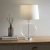 Lampa stołowa szklana z białym abażurem 90535 z serii Gideon - Endon Lighting