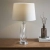 Lampa stołowa szklana z białym abażurem 90535 z serii Gideon - Endon Lighting