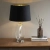 Lampa stołowa szklana z czarnym abażurem 90559 z serii Gideon - Endon Lighting