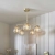 Lampa wisząca złota 5-punktowa z szklanymi kloszami 91969 z serii Dimple - Endon Lighting