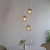 Lampa wisząca mosiężna 3-punktowa szklana 91971 z serii Dimple - Endon Lighting