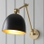 Kinkiet metalowy mosiężny z czarnym kloszem 93142 z serii Lehal - Endon Lighting