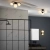 Plafon łazienkowy czarny metalowy 3-punktowy 93524 z serii Pulsa - Endon Lighting