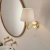 Kinkiet łazienkowy mosiężny z beżowym abażurem 93852 z serii Conway - Endon Lighting