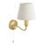 Kinkiet łazienkowy mosiężny z beżowym abażurem 93852 z serii Conway - Endon Lighting