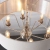 Lampa wisząca 6-punktowa chromowana z lnianym abażurem 94357 z serii Highclere - Endon Lighting