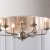 Lampa wisząca 6-punktowa chromowana z lnianym abażurem 94357 z serii Highclere - Endon Lighting