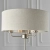 Lampa podłogowa metalowa chromowana z abażurem 3-punktowa 94359 z serii Highclere - Endon Lighting
