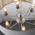 Lampa wisząca szara z tkaniny chromowana 6-punktowa 94373 z serii Highclere - Endon Lighting