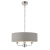 Lampa wisząca szara z tkaniny chromowana 3-punktowa 94377 z serii Highclere - Endon Lighting