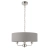 Lampa wisząca szara z tkaniny chromowana 3-punktowa 94377 z serii Highclere - Endon Lighting