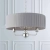 Lampa wisząca szara z plisowanym abażurem 3-punktowa 94394 z serii Highclere - Endon Lighting