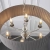 Lampa wisząca szara z plisowanym abażurem 6-punktowa 94397 z serii Highclere - Endon Lighting