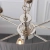 Lampa wisząca szara z plisowanym abażurem 6-punktowa 94397 z serii Highclere - Endon Lighting