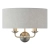 Kinkiet dwupunktowy szary z tkaniny i metalu 94403 z serii Highclere - Endon Lighting